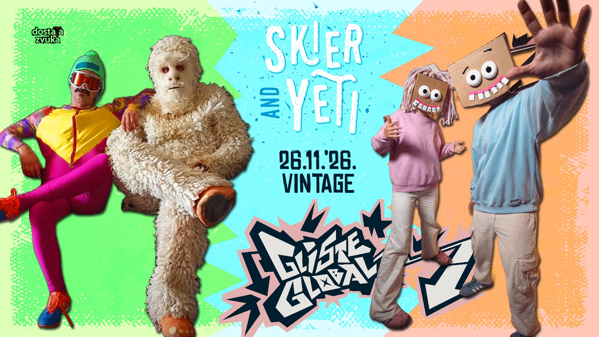Skier and Yeti + GLISTE
